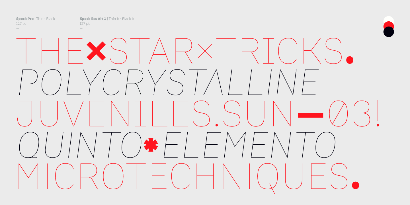 Ejemplo de fuente Spock Essential Pro Bold Italic